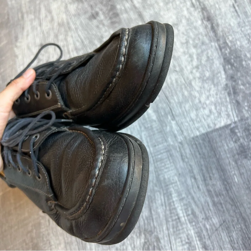 Paolo Sesto casual black leather loafers shoes size 13